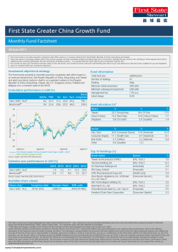 First State Greater China Growth Fund