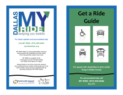 Get a Ride Guide - Community Council of Greater Dallas