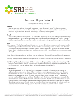 Fears and Hopes Protocol - School Reform Initiative
