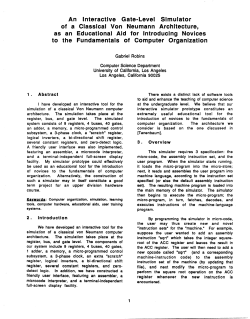 An Interactive Gate-Level Simulator of a Classical Von Neumann