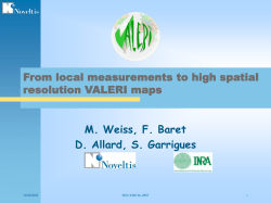 From local measurements to high spatial VALERI maps