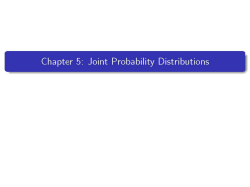 Chapter 5: Joint Probability Distributions