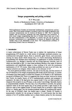 Integer programming and pricing revisited