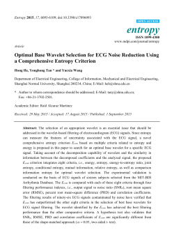 Optimal Base Wavelet Selection for ECG Noise Reduction
