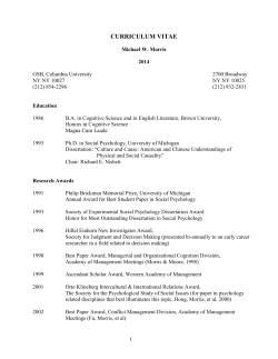 CURRICULUM VITAE - Columbia Business School