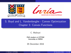 Convex Optimization Chapter 3: Convex Functions