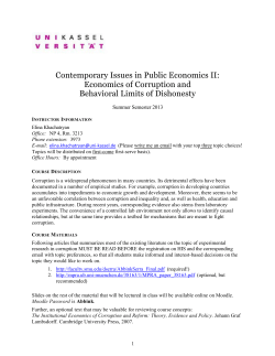 Contemporary Issues in Public Economics II