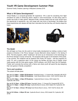 Youth VR Game Development Summer Pilot