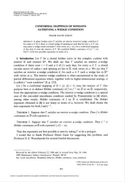 conformal mappings of domains satisfying a wedge condition