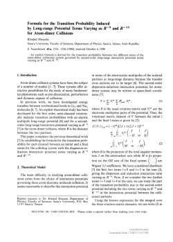 Formula for the Transition Probability Induced by Long