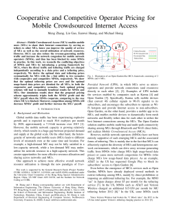 Cooperative and Competitive Operator Pricing for