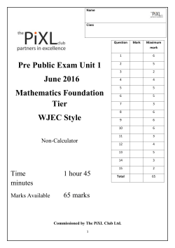 Maths Foundation 1 QP