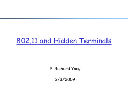 802.11 and Hidden Terminals