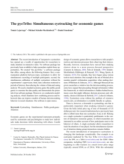 The pyeTribe: Simultaneous eyetracking for economic games