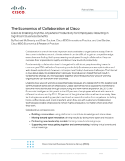 The Economics of Collaboration at Cisco