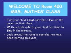 Curriculum Night Powerpoint