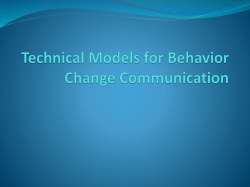 Technical Models for Health Promotion