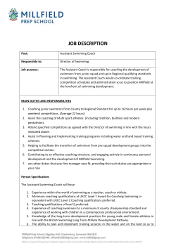 job description - Millfield School