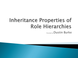 Inheritance Properties of Role Hierarchies
