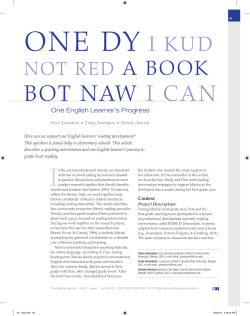 One Dy I Kud Not Red a Book Bot Naw I Can