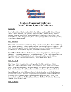 Southern Connecticut Conference 2016