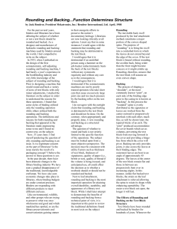 Rounding and Backing...Function Determines Structure