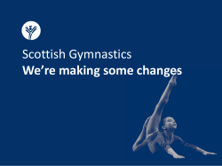 A strong Scottish Gymnastics, inspiring and nurturing emerging talent