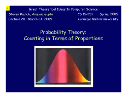 Probability Theory: Counting in Terms of Proportions