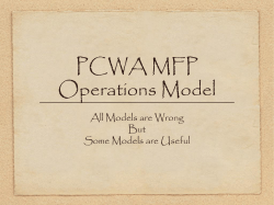 Overview of MFP Operations Model 10-31-07