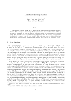 Monotone crossing number