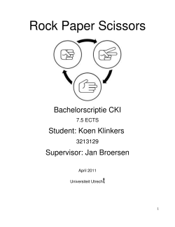 Rock Paper Scissors - Universiteit Utrecht