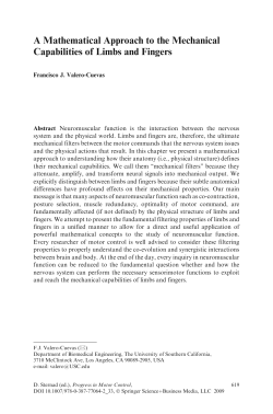 A Mathematical Approach to the Mechanical Capabilities of Limbs