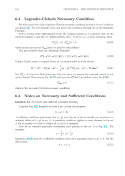 6.2 Legendre-Clebsch Necessary Condition 6.3 Notes on