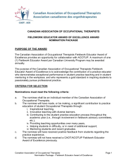 citation form - Canadian Association of Occupational Therapists