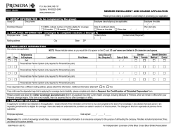 Member Enrollment and Change Application