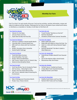 Monthly Fun Facts - Fuel Up to Play 60