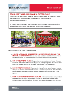 team captains can make a difference!