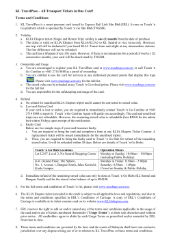 KL TravelPass &ndash; All Transport Tickets in One Card!
