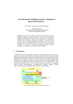 Towards holonic multiagent systems: Ontology for supervision