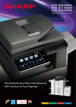 The Intuitively Easy Way to Put Advanced MFP Functions at Your