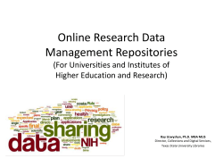 Online Research Data Management Repositories
