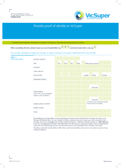 Provide proof of identity to VicSuper PDF