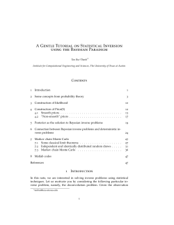A Gentle Tutorial on Statistical Inversion using the Bayesian Paradigm