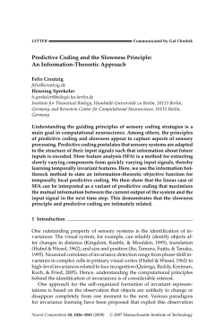 Predictive Coding and the Slowness Principle: An Information