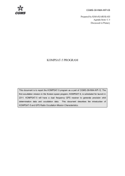 KOMPSAT-5 Program