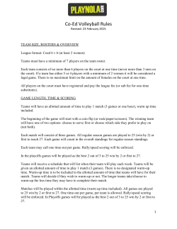 Co-Ed Volleyball Rules