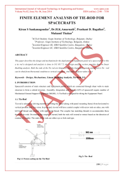 finite element analysis of tie-rod for spacecrafts