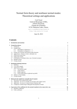 Normal form theory and nonlinear normal modes: Theoretical