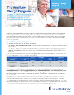 The Ancillary Charge Program