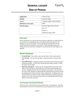 general ledger end of period